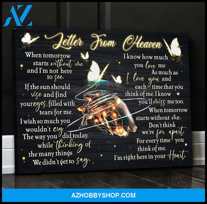 Zalooo Letter From Heaven Butterfly V2 Wall Art Canvas