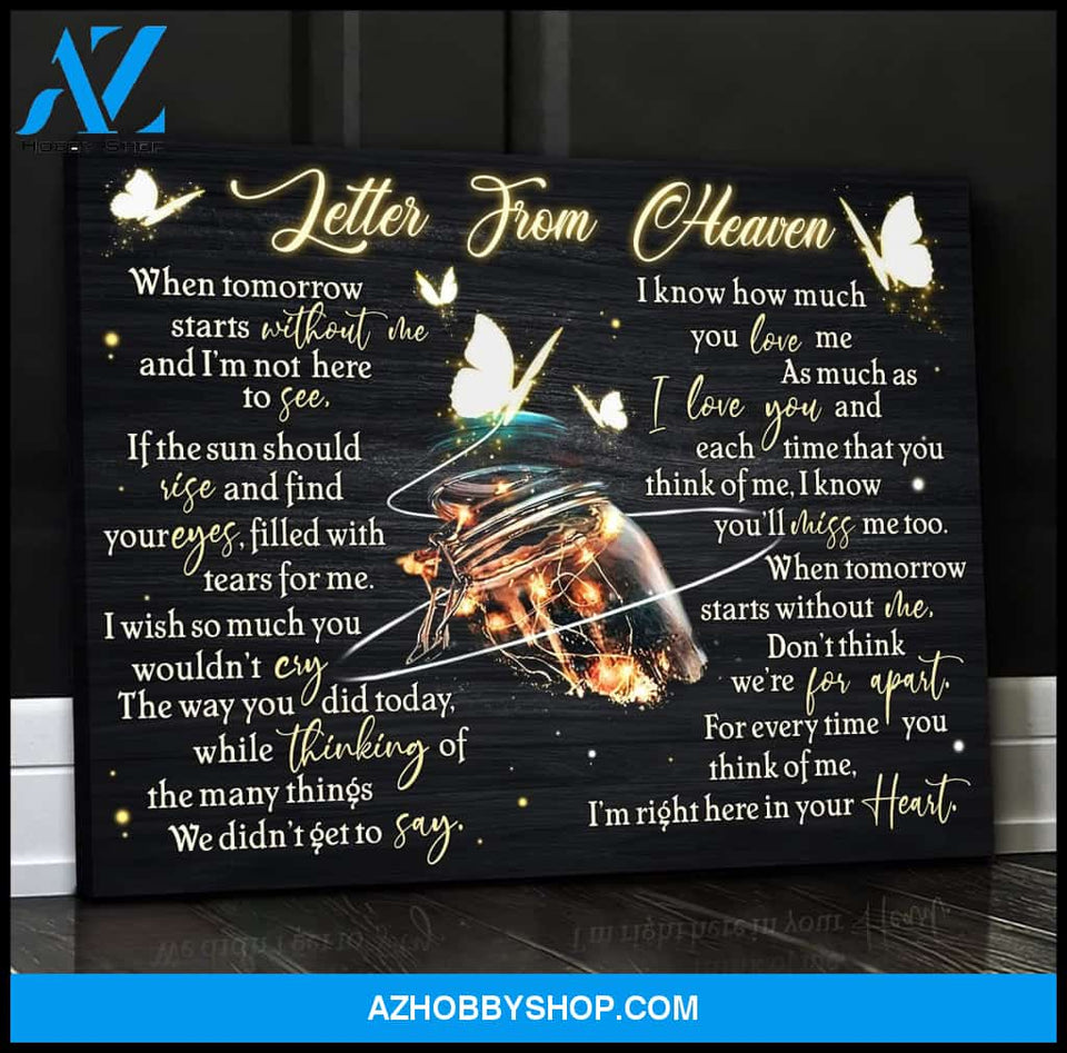 Zalooo Letter From Heaven Butterfly V2 Wall Art Canvas