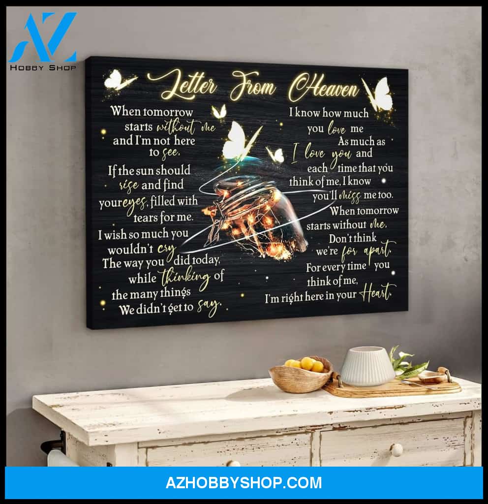 Zalooo Letter From Heaven Butterfly V2 Wall Art Canvas