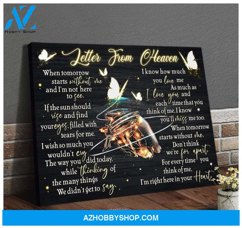 Zalooo Letter From Heaven Butterfly V2 Wall Art Canvas
