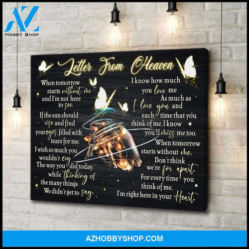 Zalooo Letter From Heaven Butterfly V2 Wall Art Canvas