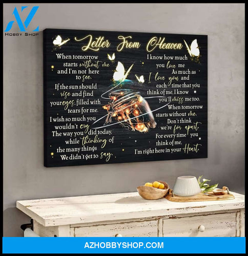 Letter From Heaven Butterfly Wall Art Canvas