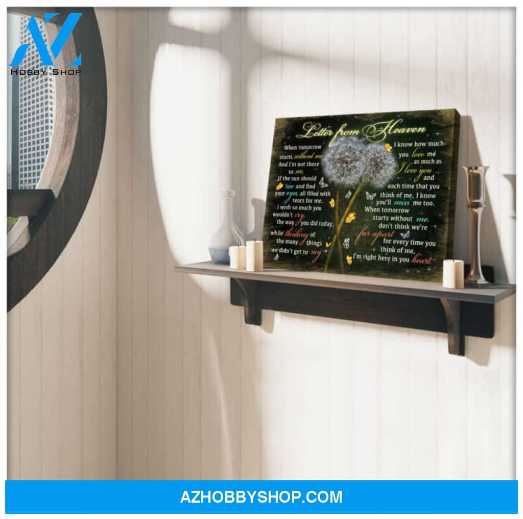 Ohcanvas Letter from heaven Dandelion and Butterflies Memorial Canvas Wall Art Decor