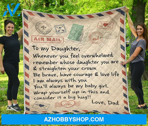 Letter To My Daughter From Dad Fleece Blanket