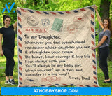 Letter To My Daughter From Dad Fleece Blanket