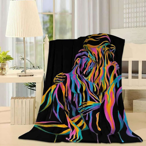 Lgbt 6 - Abstract Fleece Blanket Throw