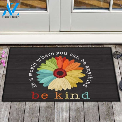 LGBT Be Kind Doormat, In A World Where You Can Be Anything Doormat Welcome Mat House Warming Gift Home Decor Funny Doormat Gift Idea