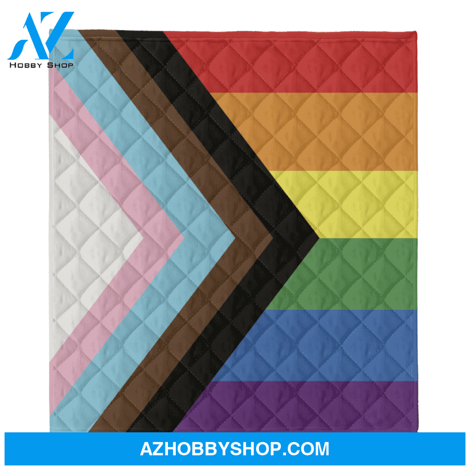 LGBT Blanket, Love is Love Progress pride flag, LGBTQ flag Blanket