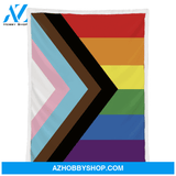 LGBT Blanket, Love is Love Progress pride flag, LGBTQ flag Blanket
