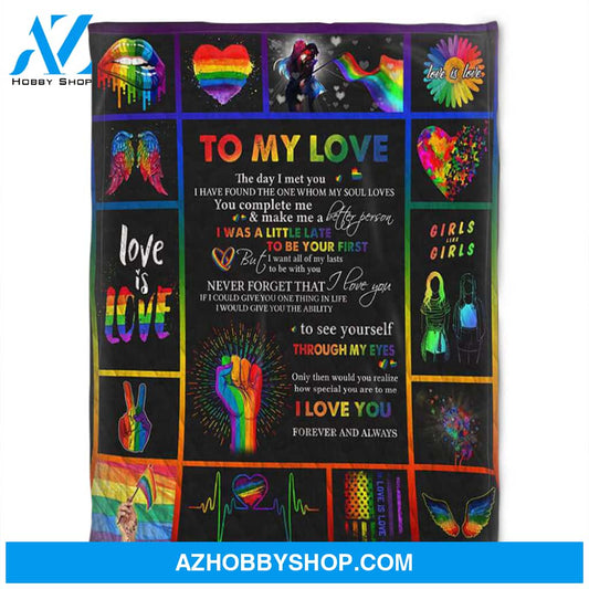 LGBT Blanket, My Love, Soft Blanket,Fleece Banket.Home Decor Bedding Couch Sofa Soft and Comfy Cozy