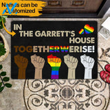 LGBT Custom Doormat Hate Has No Home Here Personalized Gift | WELCOME MAT | HOUSE WARMING GIFT