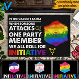 LGBT DnD Custom Doormat When Someone Attacks One Party Member In This Family Personalized Gift | WELCOME MAT | HOUSE WARMING GIFT