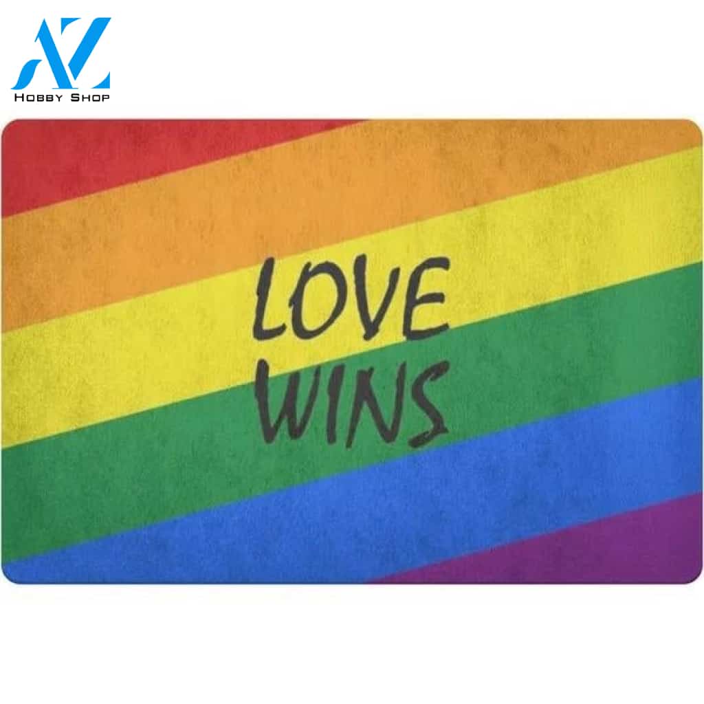 LGBT Doormat Gay Pride Gift Rainbow Welcome Mat Lesbian Rug