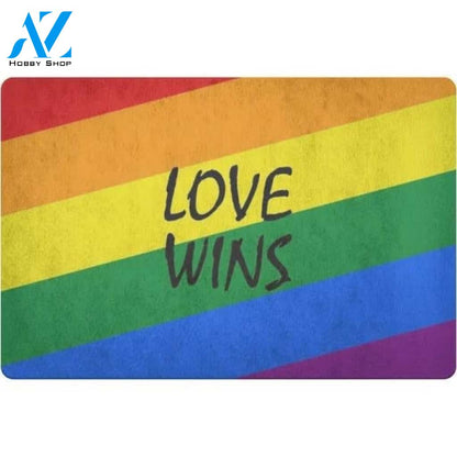 LGBT Doormat Gay Pride Gift Rainbow Welcome Mat Lesbian Rug