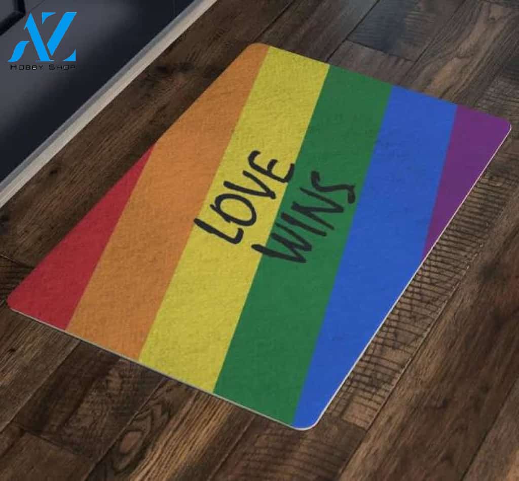 LGBT Doormat Gay Pride Gift Rainbow Welcome Mat Lesbian Rug