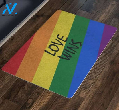 LGBT Doormat Gay Pride Gift Rainbow Welcome Mat Lesbian Rug