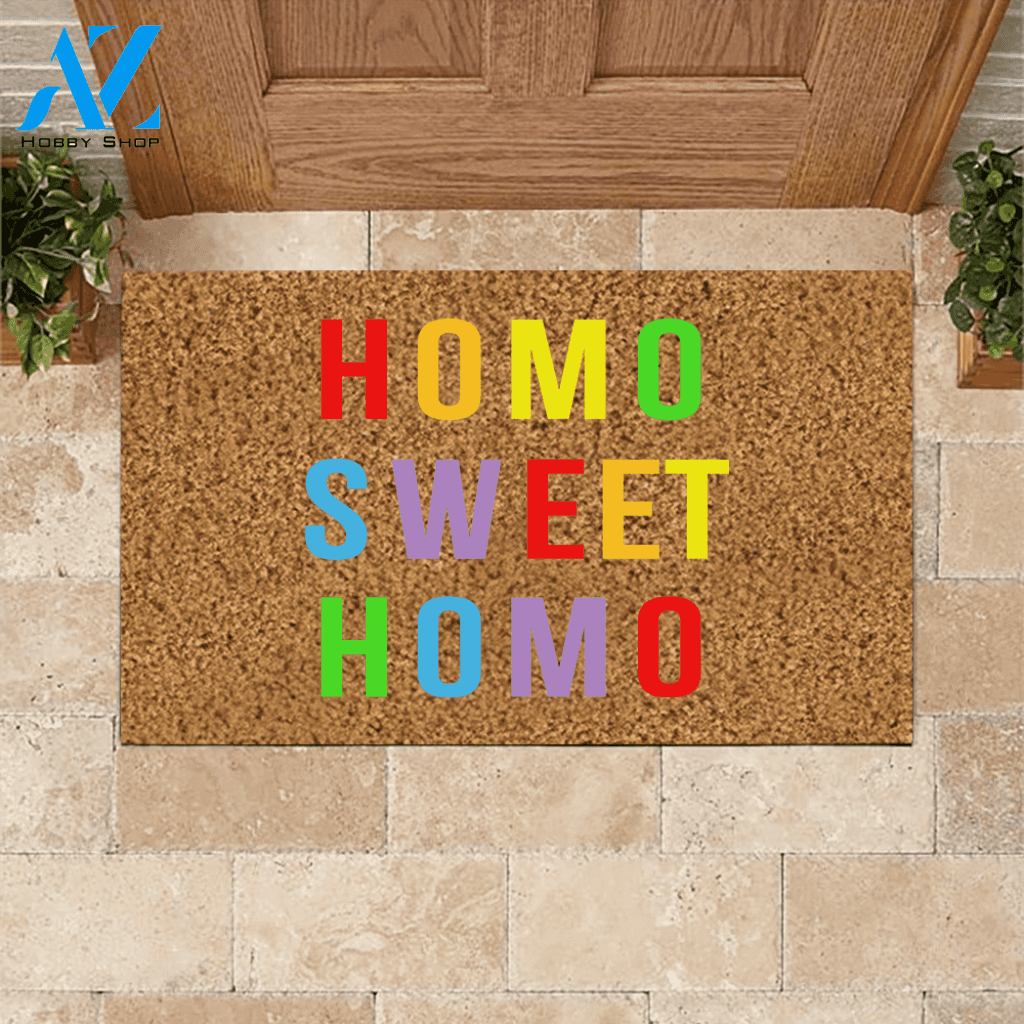 LGBT Doormat Homo Sweet Homo | Welcome Mat | House Warming Gift