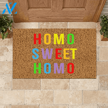 LGBT Doormat Homo Sweet Homo | Welcome Mat | House Warming Gift