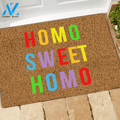 LGBT Doormat Homo Sweet Homo | Welcome Mat | House Warming Gift