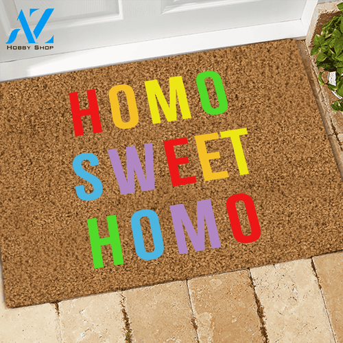 LGBT Doormat Homo Sweet Homo | Welcome Mat | House Warming Gift