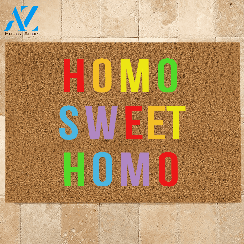 LGBT Doormat Homo Sweet Homo | Welcome Mat | House Warming Gift