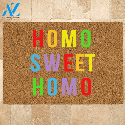 LGBT Doormat Homo Sweet Homo | Welcome Mat | House Warming Gift