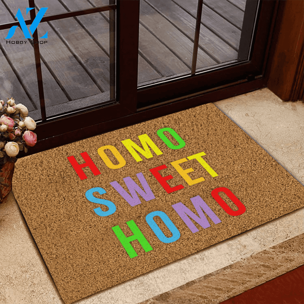 LGBT Doormat Homo Sweet Homo | Welcome Mat | House Warming Gift