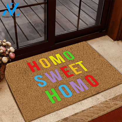 LGBT Doormat Homo Sweet Homo | Welcome Mat | House Warming Gift