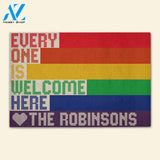 LGBT Everyone Is Welcome Here - Personalized Doormat