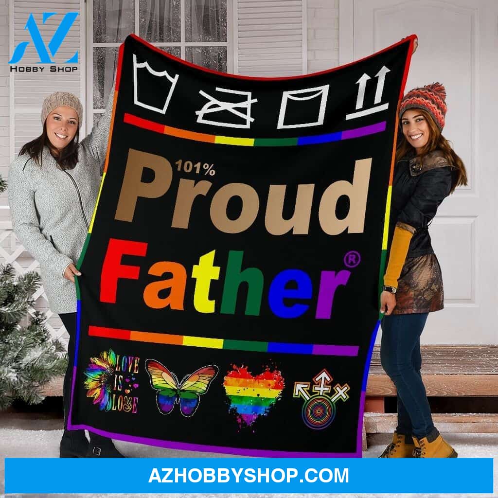 Lgbt Father Fleece Blanket