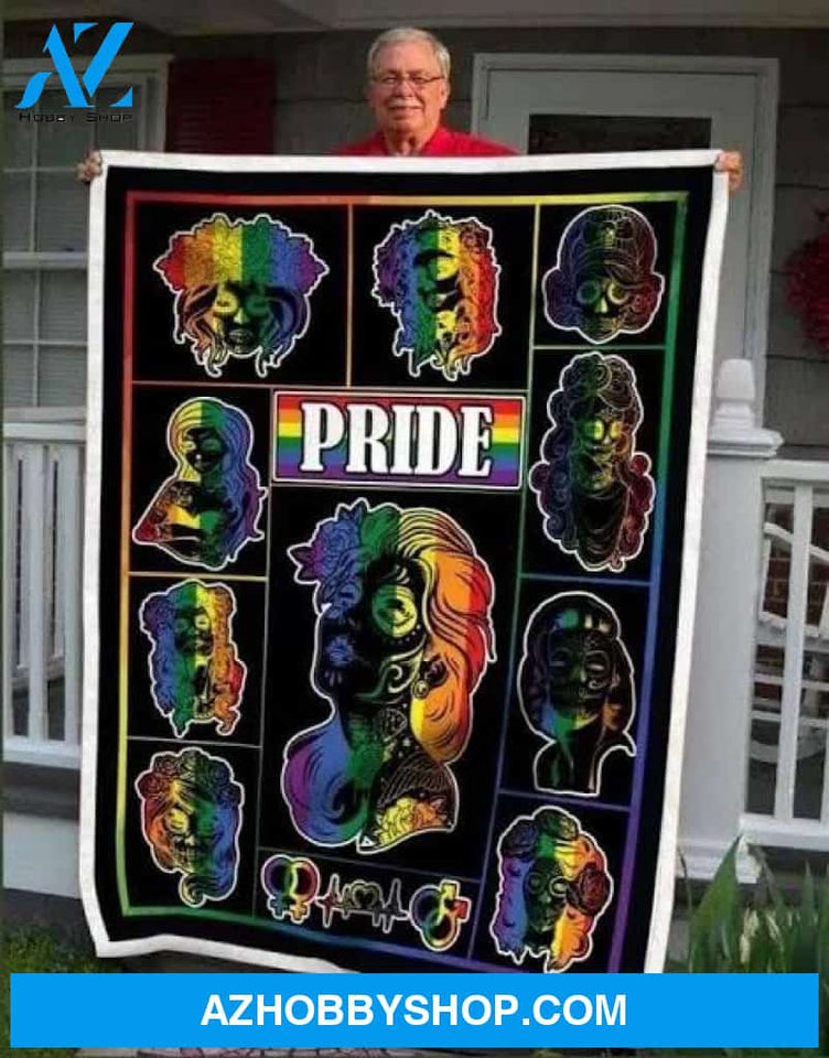 Lgbt Flag Pride No Differences Sherpa Fleece Blanket