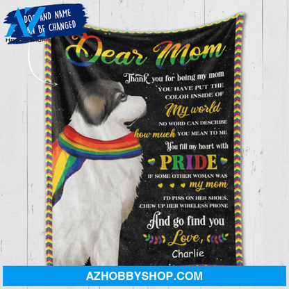 Personalized LGBT Great Pyrenees Mom Custom Fleece Blanket 3 sizes:  -  - 