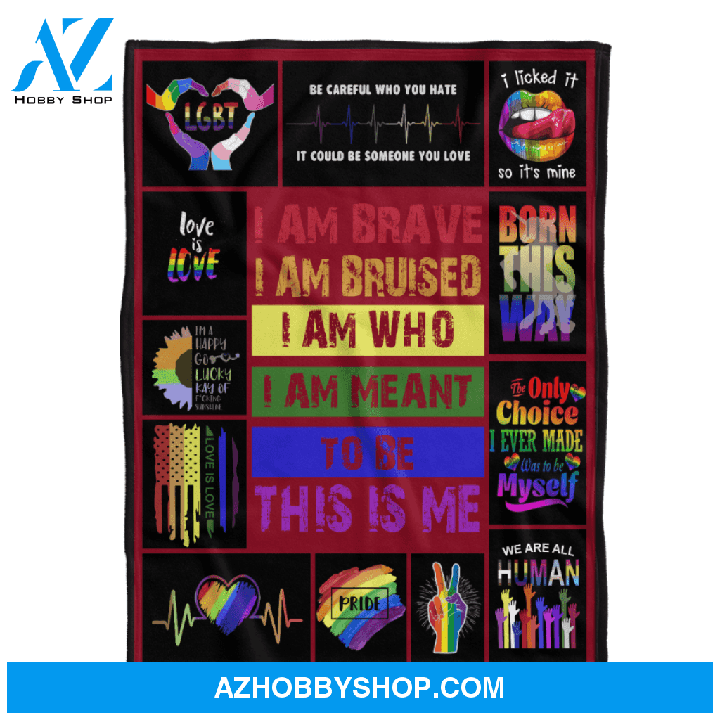 LGBT I Am Meant To Be This Is Me, Soft Blanket,Fleece Banket.Home Decor Bedding Couch Sofa Soft and Comfy Cozy