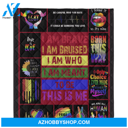 LGBT I Am Meant To Be This Is Me, Soft Blanket,Fleece Banket.Home Decor Bedding Couch Sofa Soft and Comfy Cozy