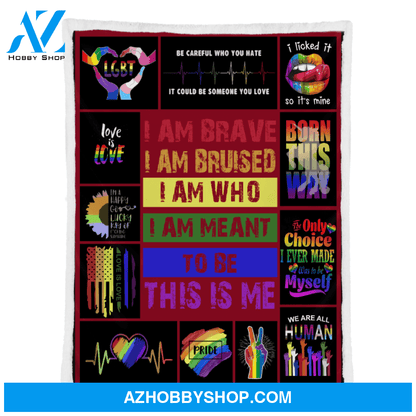LGBT I Am Meant To Be This Is Me, Soft Blanket,Fleece Banket.Home Decor Bedding Couch Sofa Soft and Comfy Cozy