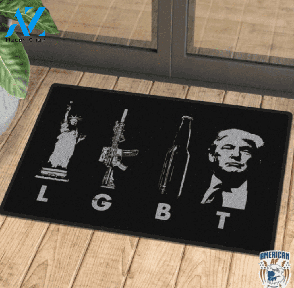 LGBT Liberty Gun Beer Trump doormat – dnstyles