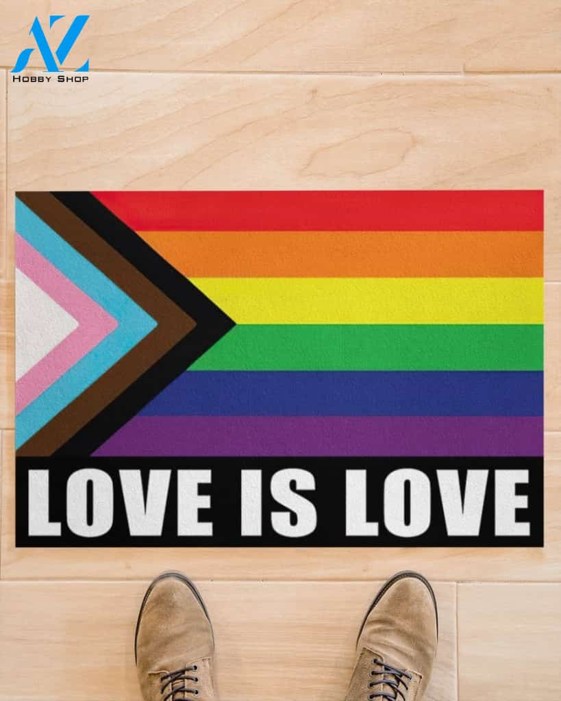 LGBT Love is love Doormat Gift For Friend Family Birthday Gift Home Decor Warm House Gift Welcome Mat