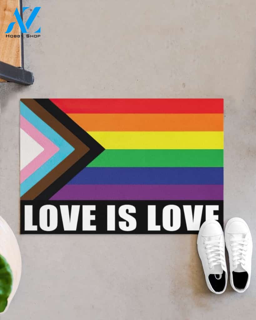 LGBT Love is love Doormat Gift For Friend Family Birthday Gift Home Decor Warm House Gift Welcome Mat