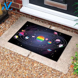 Lgbt Planets Doormat - Outdoor Indoor Doormat - Lgbt Space Doormat