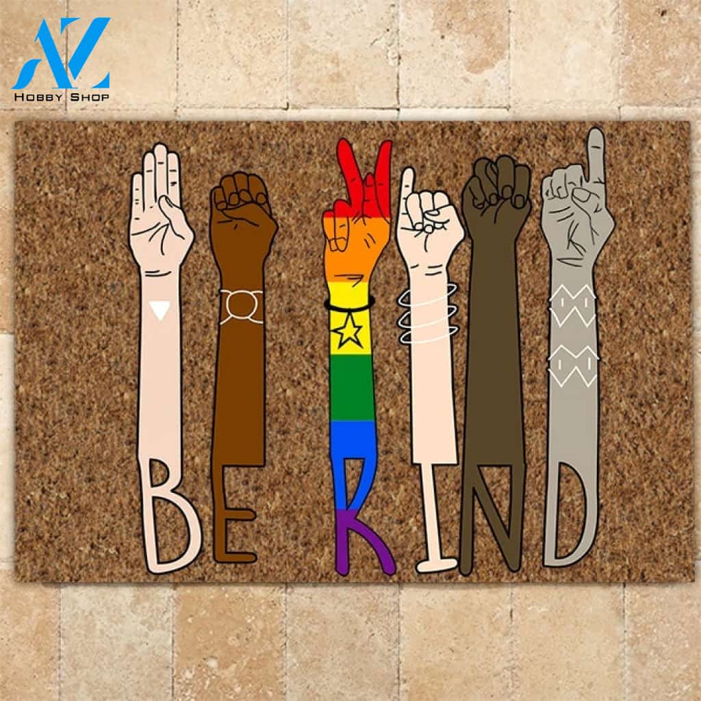 LGBT Pride Be Kind Doormat