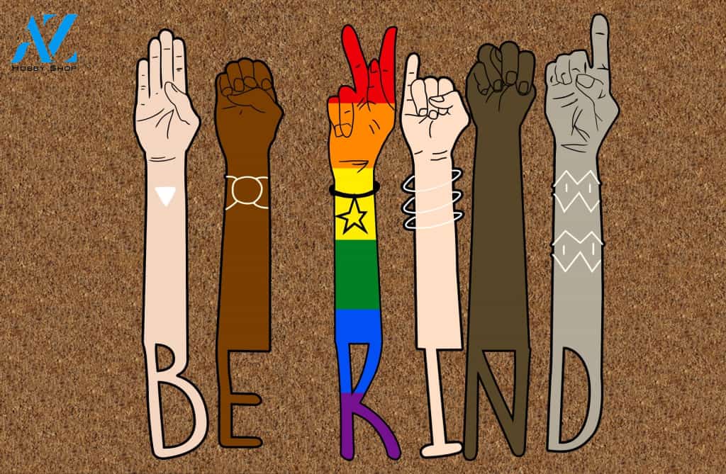 LGBT Pride Be Kind Doormat