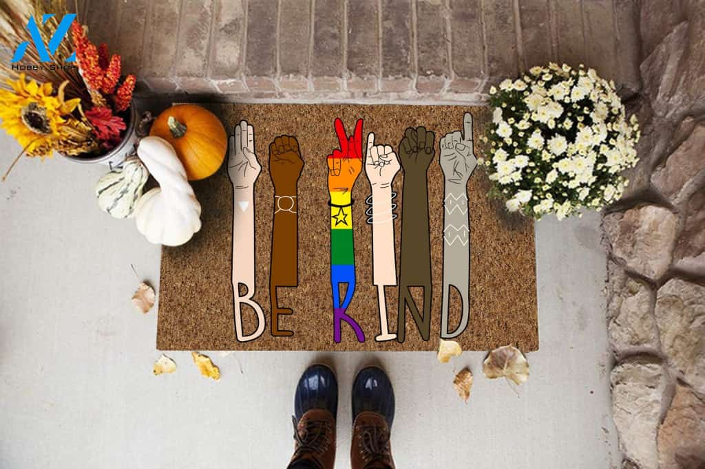 LGBT Pride Be Kind Doormat