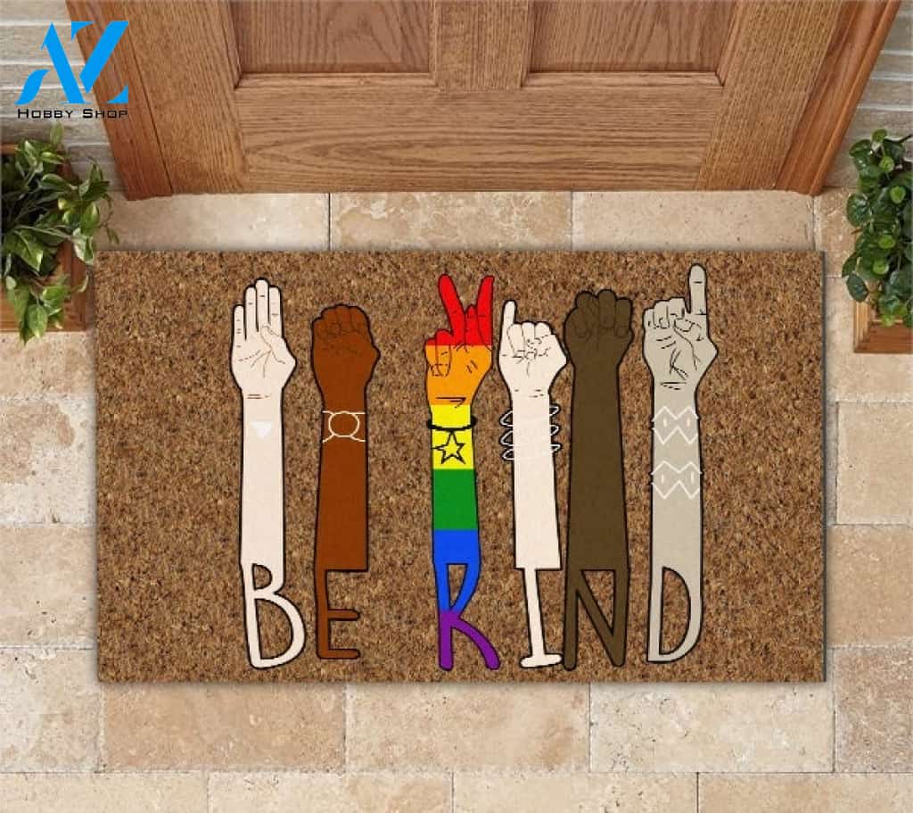 LGBT Pride Be Kind Doormat