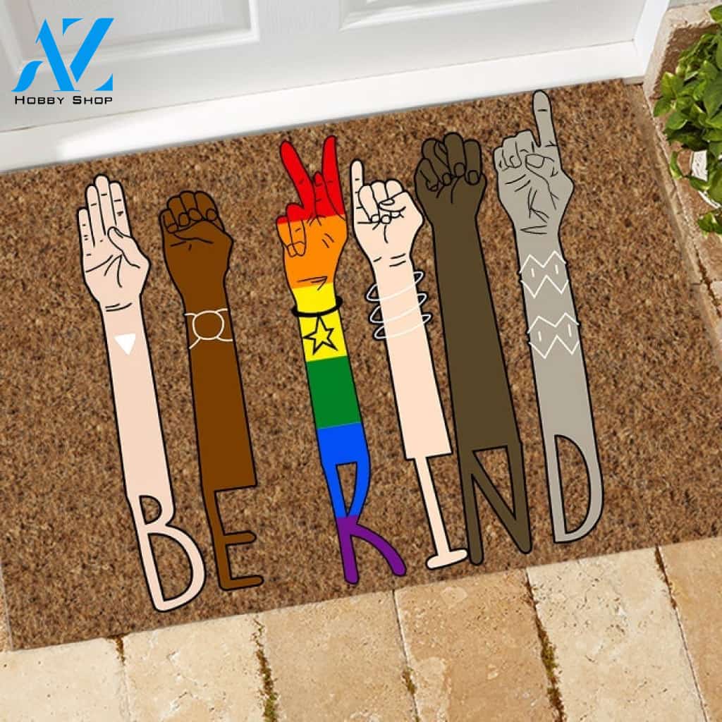 LGBT Pride Be Kind Doormat