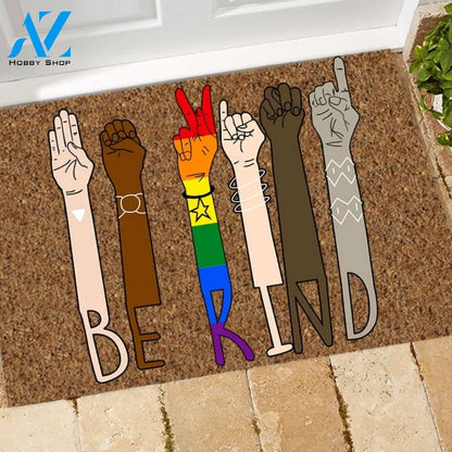 LGBT Pride Be Kind Doormat
