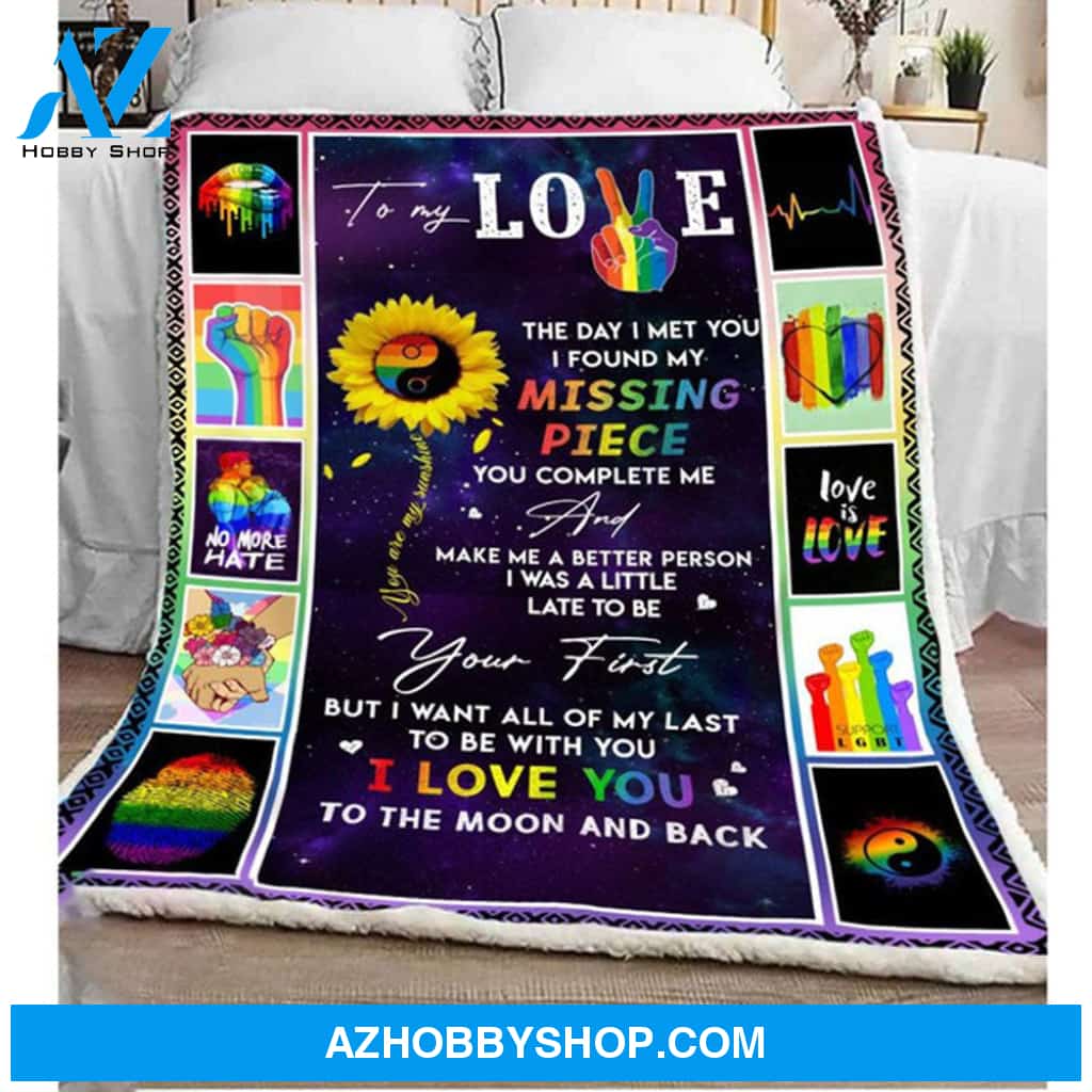 LGBT Pride I Want All Of My Last Fleece Blanket - Quilt Blanket Fleece Blanket Home Decor Bedding Couch Sofa Soft and Comfy Cozy