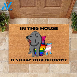 LGBT Pride - In This House Doormat Welcome Mat House Warming Gift Home Decor Funny Doormat Gift Idea