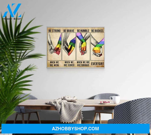 LGBT Pride Poster, LGBT Poster, LGBT rainbow Canvas And Poster, Wall Decor Visual Art