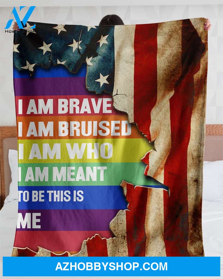 LGBT Pride - This Is Me American Blanket Gift For Friend Family Birthday Gift Home Decor Bedding Couch Sofa Soft and Comfy Cozy