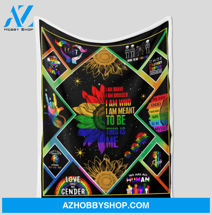 LGBT Sunflower Blanket, Love has no Gender Gift For Friends Birthday Gift Home Decor Bedding Couch Sofa Soft And Comfy Cozy